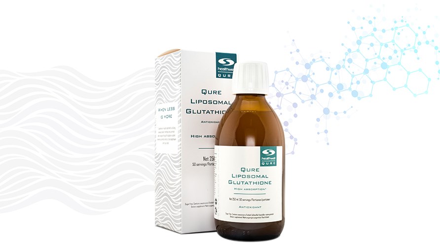 QURE Liposomal Glutathione with high absorption capacity.