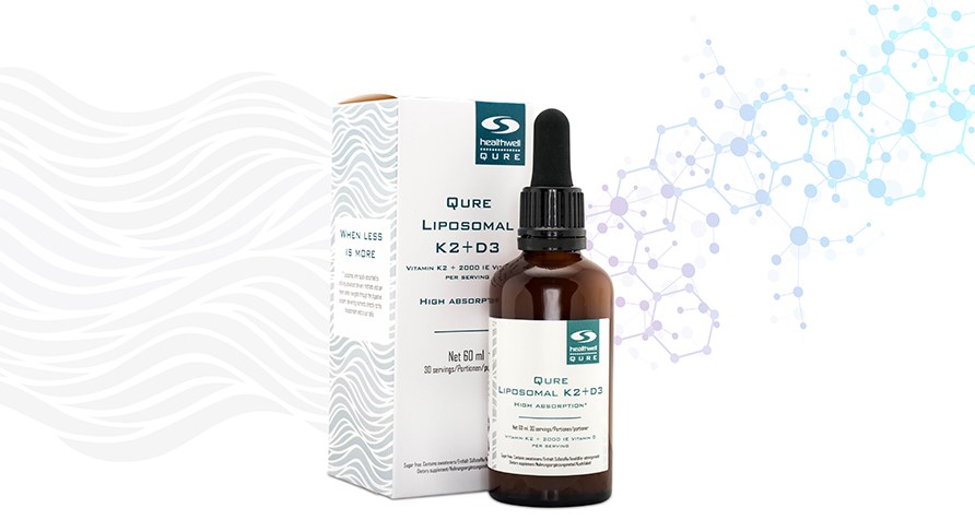 QURE Liposomal K2+D3 with high absorption capacity.