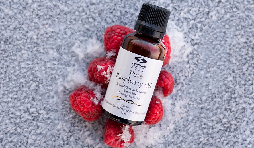 Cold-pressed raspberry seed oil.