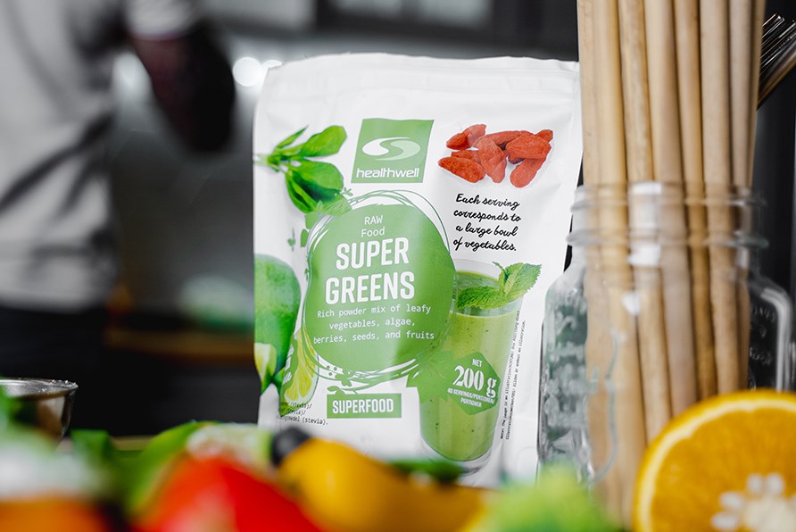Healthwell Super Greens is a 100% natural and nutritious mix of greens.